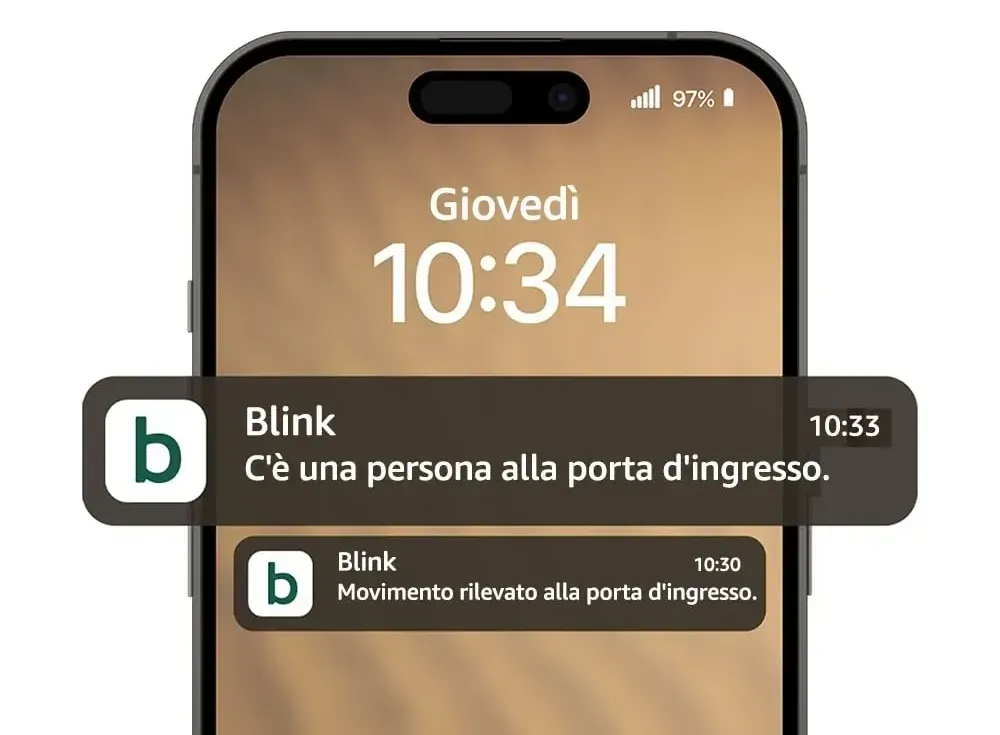 Blink Doorbell: le notifiche intelligenti