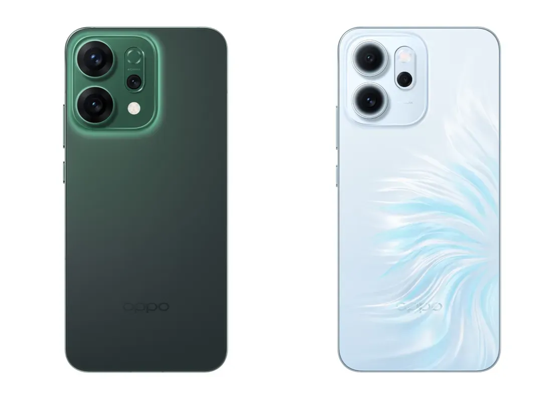 A sinistra: Luminous Green  A destra: Opal Blue