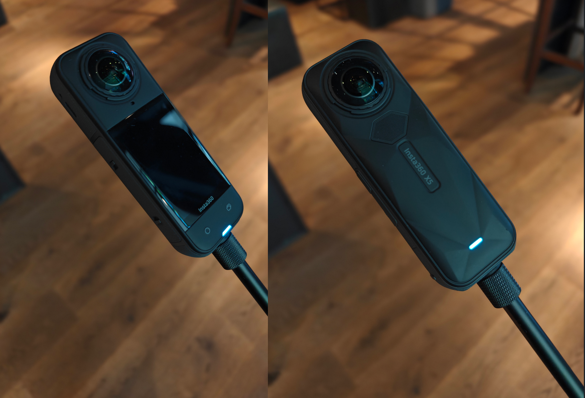 Insta360 X5: i sensori fotografici su ambedue i lati per le riprese a 360°