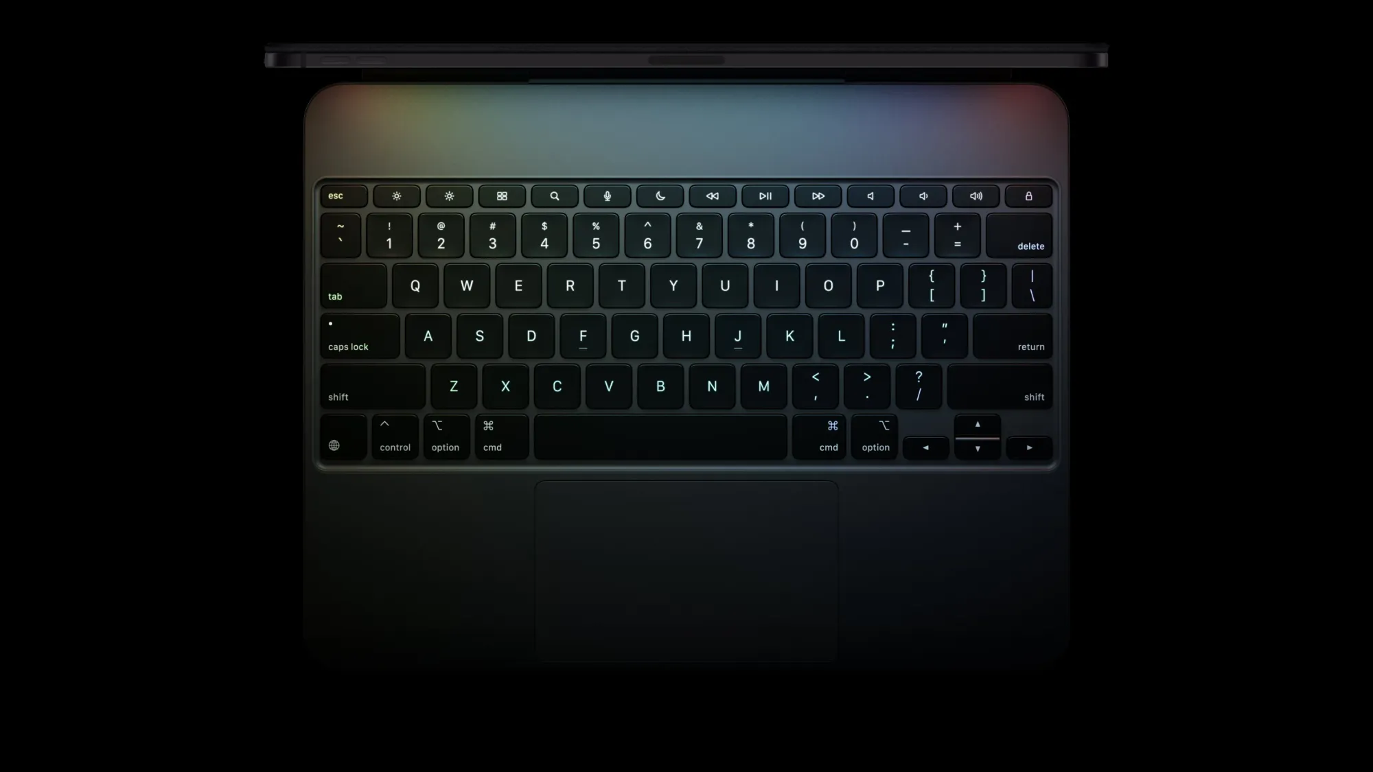 Layout della Magic Keyboard di iPad Pro