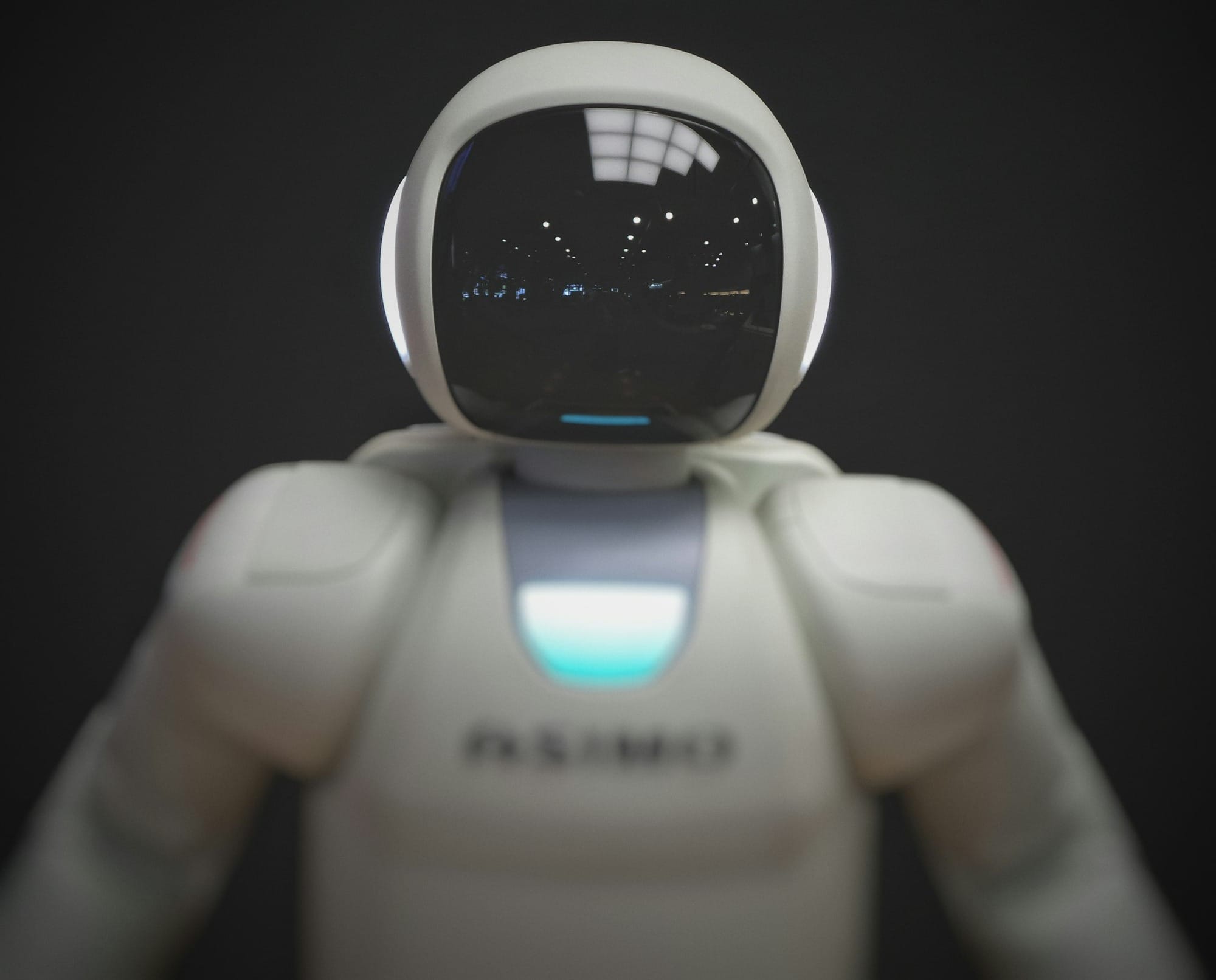 white robot wallpaper