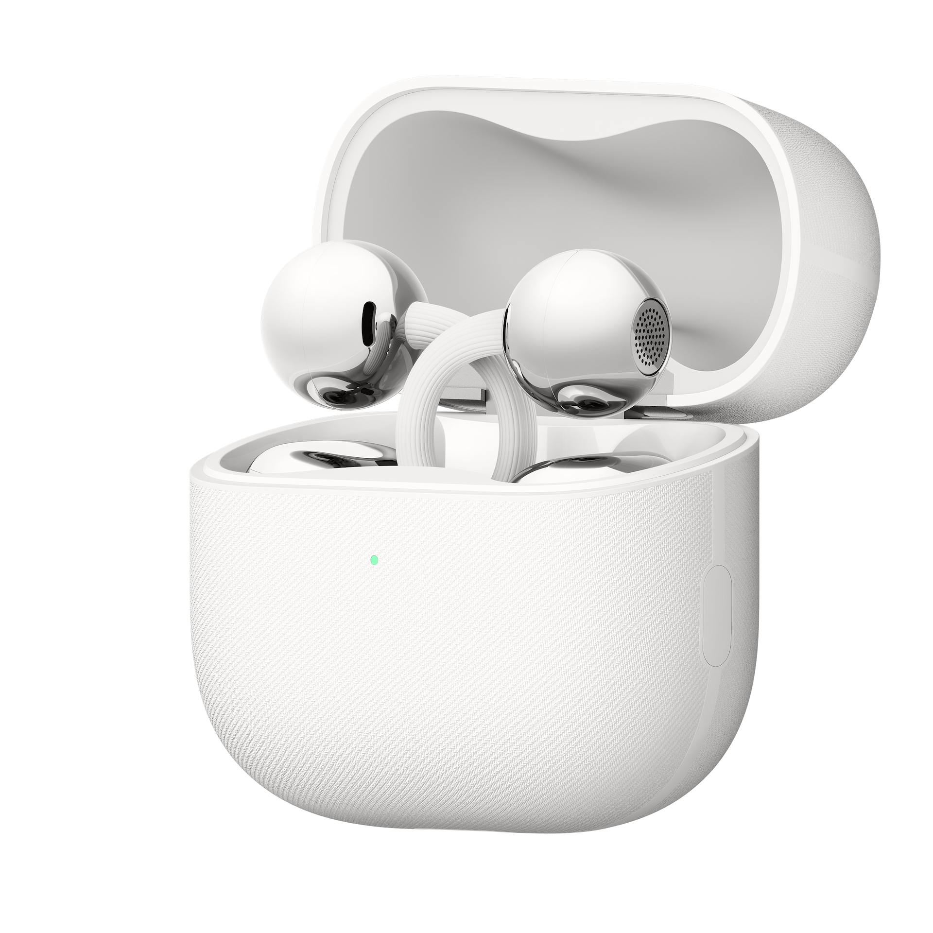 Le FreeClip2 nella custodia che assolve anche a base di ricarica