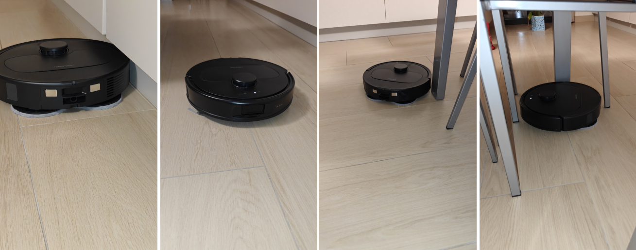 La precisione del robot durante la navigazione è molto alta. Inoltre, esso segue le linee di fuga tra le piastrelle, evitando i fastidiosi sobbalzi