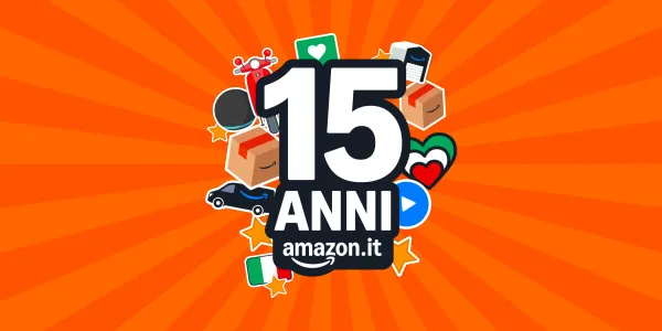 Al via tre giorni di offerte per festeggiare 15 anni in Italia di Amazon